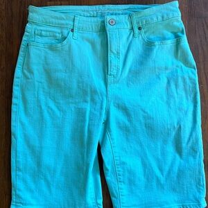 Chico's Aqua So Slimming Girlfriend Shorts